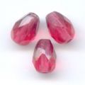 Poires facett�es 7x5 mm Fuchsia x25