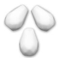 Poires facett�es 10x7 mm Opaque White x20