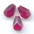 Poires facett�es 10x7 mm Siam x20
