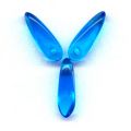 Gouttes Dagues 3x11 mm Capri Blue x50