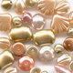 Czech glass beads assortment pearly champagne x50g