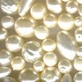 Czech glass beads assortment pearly cream x50g