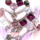 Assortiment de perles de boh�me violet x50g