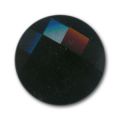 Cabochon facett� en verre 18 mm Jet