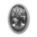 Cam�e verre 18x13 mm Hematite