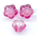 Cloches 8 mm Crystal/Fuschia x25