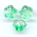 Cloches 8 mm Crystal/Green x25