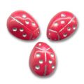 Coccinelles Opaque Light Siam Argent 14x10 mm x8