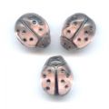 Coccinelles Rosaline noir 9x7 mm x20