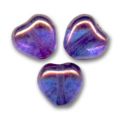Coeurs  6 mm Lumi Amethsyt x25