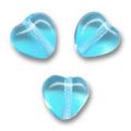 Coeurs  6 mm Aquamarine x25