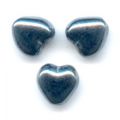 Coeurs  6 mm Jet Hematite x25