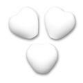 Coeurs  6 mm Opaque White  x25