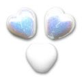 Coeurs  6 mm Opaque White AB x25