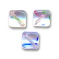 Cubes sur pointe Multicolore 6 mm x10