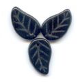 Feuilles 14x9 mm Jet x20