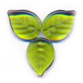Feuilles 18x13 mm Olivine x10