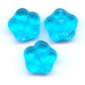 Fleurs 10 mm Aquamarine x20