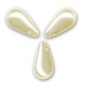Gouttes nacr�es 9x16 mm Cream x10