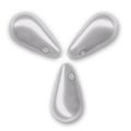 Gouttes nacr�es 9x16 mm Light Grey x10