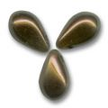 Gouttes nacr�es 6x10 mm Dark Khaki x20