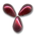 Gouttes nacr�es 6x10 mm Dark Red x20