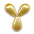 Gouttes nacr�es 6x10 mm Gold x20