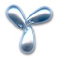 Gouttes nacr�es 6x10 mm Light Blue x20