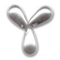 Gouttes nacr�es 6x10 mm Light Grey x20