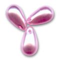 Gouttes nacr�es 6x10 mm Rose x20