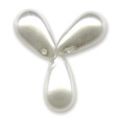 Gouttes nacr�es 6x10 mm White x20