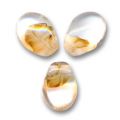 Langues de chat Crystal Chalk Topaz 6x8 mm x25