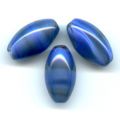 Olives 16x9 mm Chalk/Sapphire x10