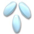 Olives irr�guli�res 16x8 mm Opaque Aquamarine x5