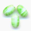 Olives 9x6 mm Chalk/Green x25