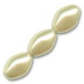 Olives nacr�es 9x6 mm Cream x25
