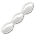 Olives nacr�es 9x6 mm White x25