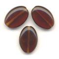 Olives plates 16x11 mm Smoked Topaz  x10