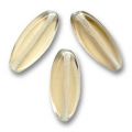 Olives plates 16x6 mm Very Light Smoked Topaz x10