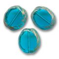 Palets taill�s 14x12 mm Dark Green Aquamarine x8