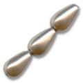 Poires nacr�es 10x6 mm Bronze x25