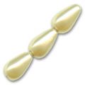 Poires nacr�es 10x6 mm Cream x25