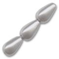 Poires nacr�es 16x9 mm Light Grey x10