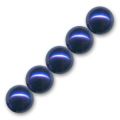 Rondes nacr�es 8 mm Marine Blue x25