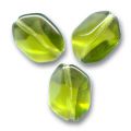 Hexagone twist� 14x10 mm Olivine x5