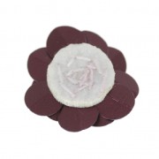 Fleur paillette à coudre 30 mm Violet/Rose x1