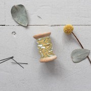 Passepoil Simple Gaze de coton Atelier Brunette 10 mm Petal Mustard x1m