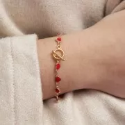 Fermoir T spirale 10 mm doré à l'or fin x1