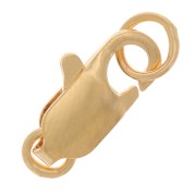 Fermoirs mousquetons avec anneaux fermés 12 mm - Doré à l'or fin x10