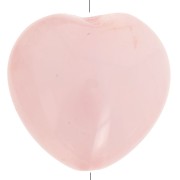 Perles coeurs 14 mm pierre gemme - Quartz rose x4